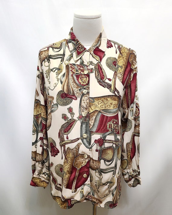 Vintage Silk Blouse/ Fiorella Rubino / Free Shipp… - image 1