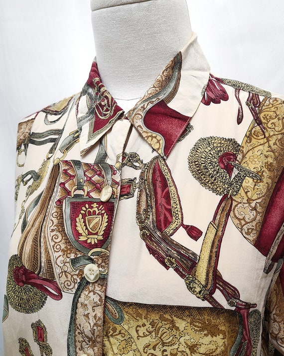 Vintage Silk Blouse/ Fiorella Rubino / Free Shipp… - image 3