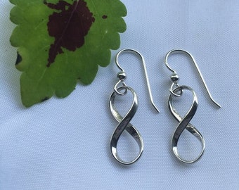 Mobius Silver SMALL INFINITY Earrings, Dangling Infinity Earrings, Earrings & Pendant, Sterling Silver Infinity Symbol, Eternity, Love, Life