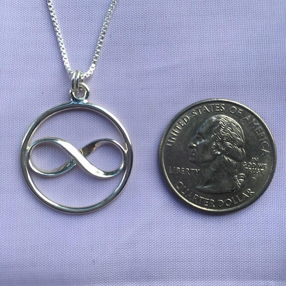 Mobius Silver LARGE INFINITY in CIRCLE Infinity Symbol Horizontal Infinity Circle Pendant Men women Infinity Pendant Earrings Love Etsy