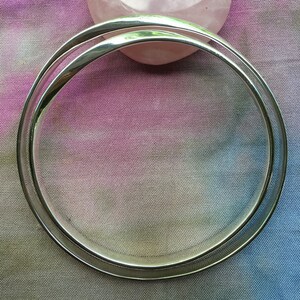 Mobius Silver LARGE Bangle Bracelet, Mobius Bangle Bracelet, Custom ...