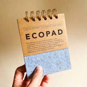 Ecopads, Blocco note ecologico, Blocchi note riciclati, Blocchi note fatti a mano