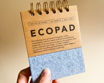 Ecopads, umweltfreundlicher Notizblock, Upcycled Notepads, handgemachte Notizblöcke