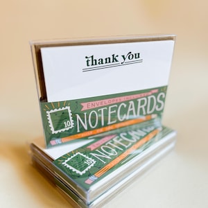 Thank You Notecard Set, Thank You Cards, Notecard Set