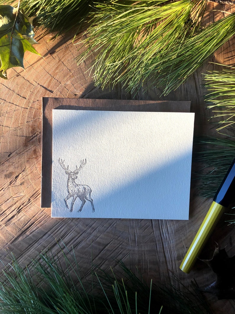 Wilderness Note Card Set, Letterpress Note Cards, Manly Cards, Cards for Men, Stationery Set for Men image 7