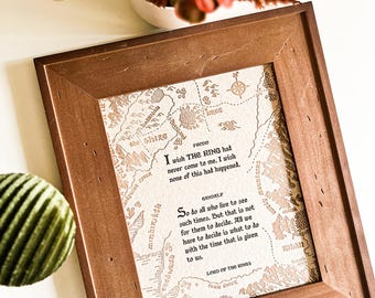 Herr der Ringe Zitat Druck - 8x10 Letterpress Kunstdruck