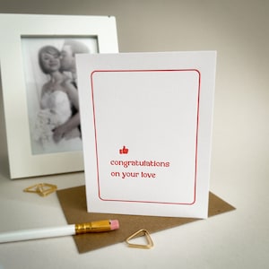 Tarjeta de felicitaciones por tu amor, tarjeta de felicitación impresa, tarjeta de aniversario, tarjeta de boda