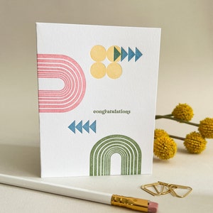 Tarjeta de felicitación, tarjeta abstracta moderna, tarjeta de felicitación impresa