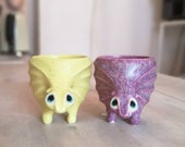 Spotty Poppy Blueberry Or Lime Green Dragon Espresso Cup