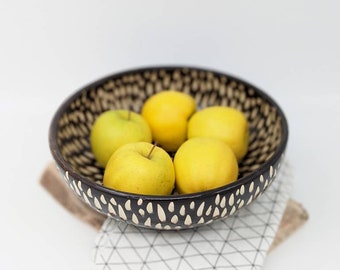 Natural Looking Hand Carved Big Fruit Bowl