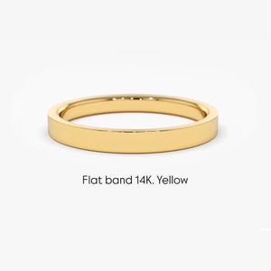 14 K. Solid Gold Traditional 2 mm. Band or Stacking Ring Hand Made in U.S.