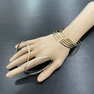 Seven Day Semanario Bangle Bracelet 10 K. Or 14 K. Solid Gold(Not Hollow) 3.00 mm. Set of 7 Half Round Stacking Bangle Bracelet