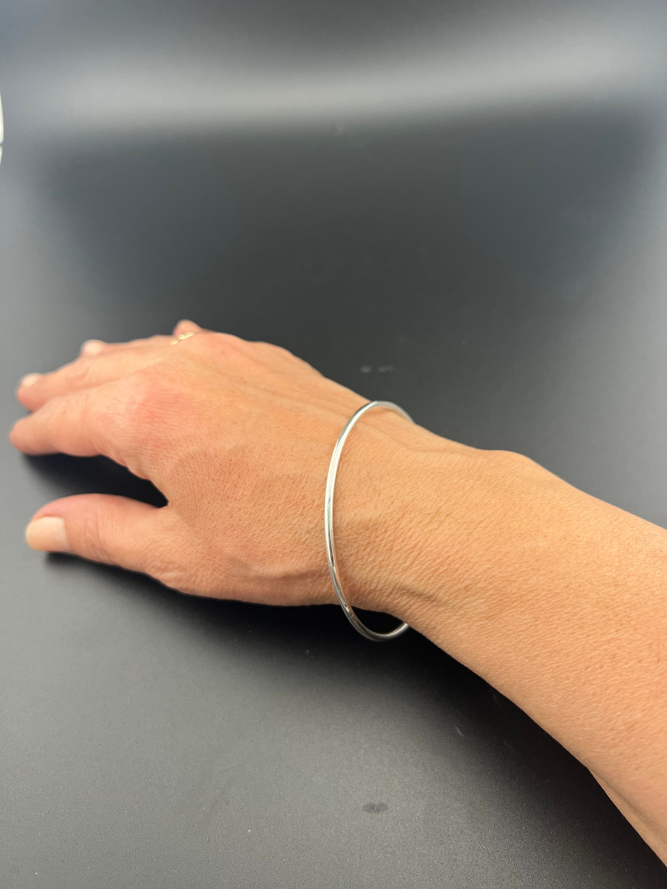 Buy 0.925 Sterling Silver Solid not Hollow 6.00 Grams 2.00 Mm. Round Wire Stacking Bangle Bracelet, Handmade Online in India - Etsy Buy 0.925 Sterling Silver Solid not Hollow 6.00 Grams 2.00 Mm. Round Wire Stacking Bangle Bracelet, Handmade Online in India - Etsy