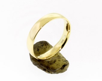 14 K. Solid Gold Comfort Fit 4.00 mm. Wide(width) Band or Stacking Ring Hand Made in U.S.