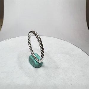 0.925 Silver Solid Round Double Twisted Wire 2.40 mm. Wide(width) Band or Stacking Ring Hand Made in U.S.