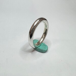 0.925 Silver Solid Round Wire 3.00 mm. Wide(width) Band or Stacking Ring Hand Made in U.S.