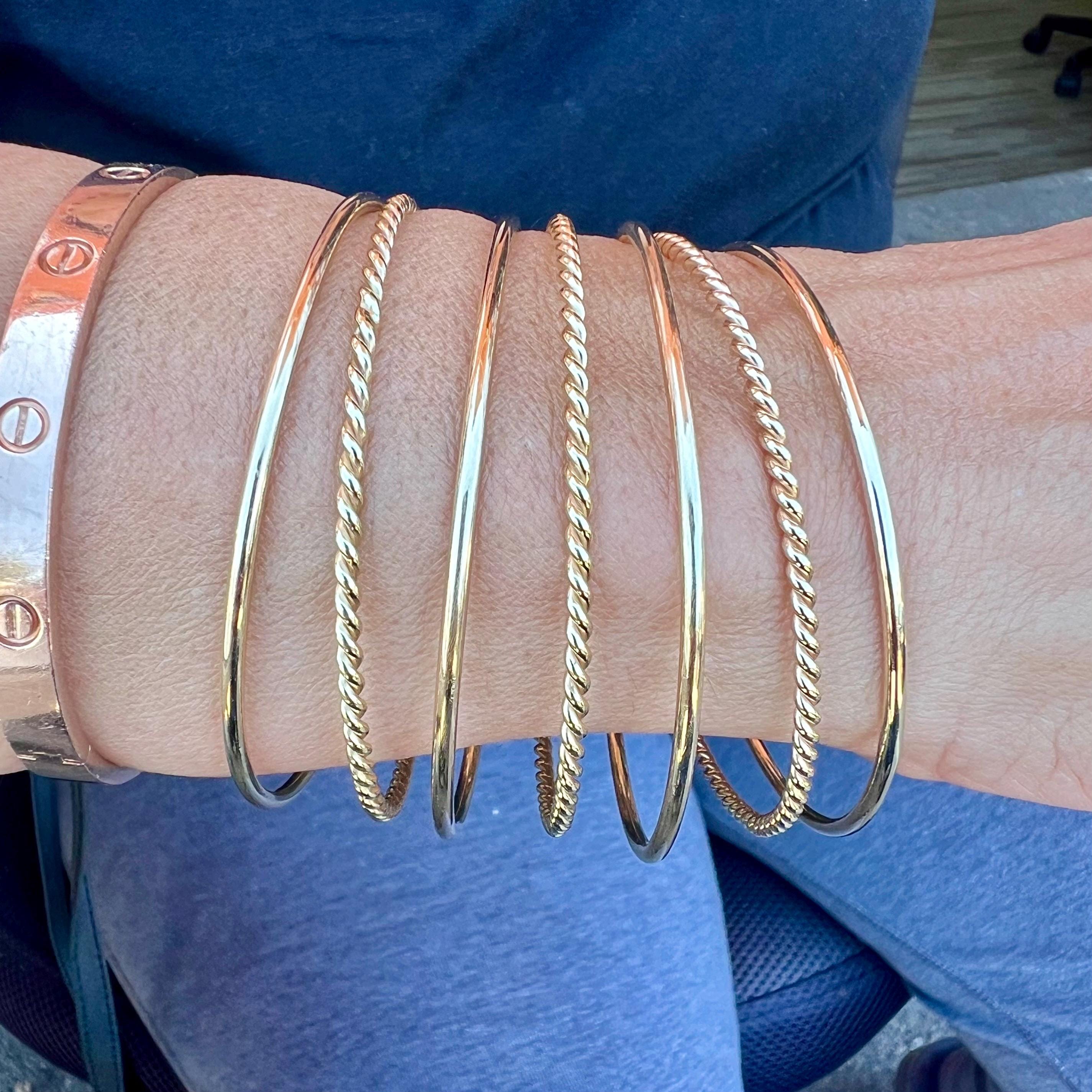 Set of Seven(7) 10 K. or 14 K. Solid Gold(not Hollow) 4x2