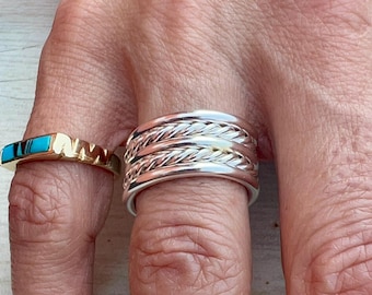 Handmade Sterling Silver Stacking Ring Set - US Made