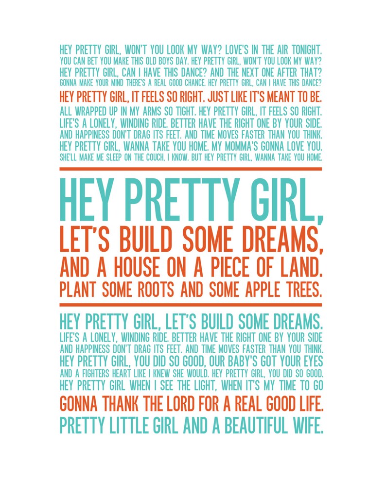 Hey Pretty Girl Print