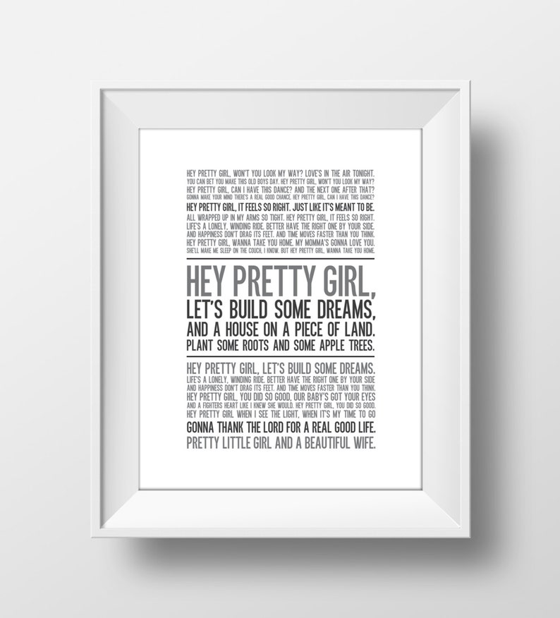 Hey Pretty Girl Print