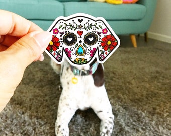 Zuckerschädel Hunde Aufkleber