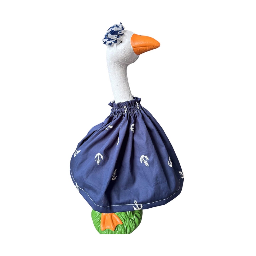 23" 28" Porch Goose Outfit - Dress - Dress and the Big Fat Bow - Anchor ...
