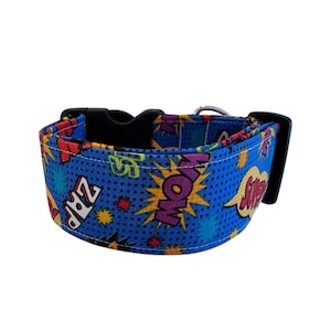 Dog Cat Collar - Comics blue