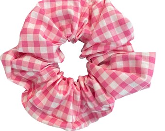 Coletero extragrande de tela vichy rosa