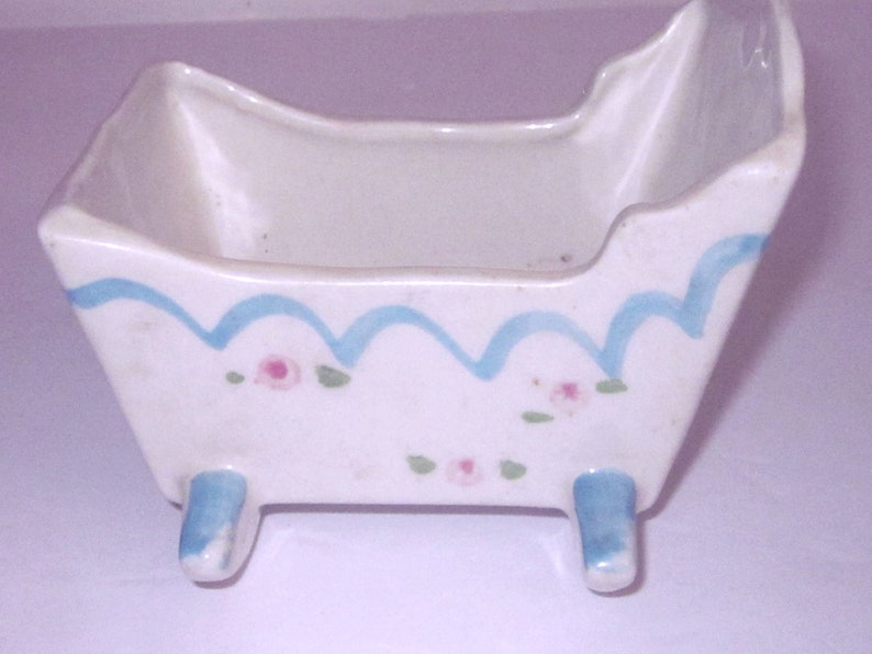 Vintage BABY CRADLE PLANTER 40's Small Collectible Ceramic Etsy
