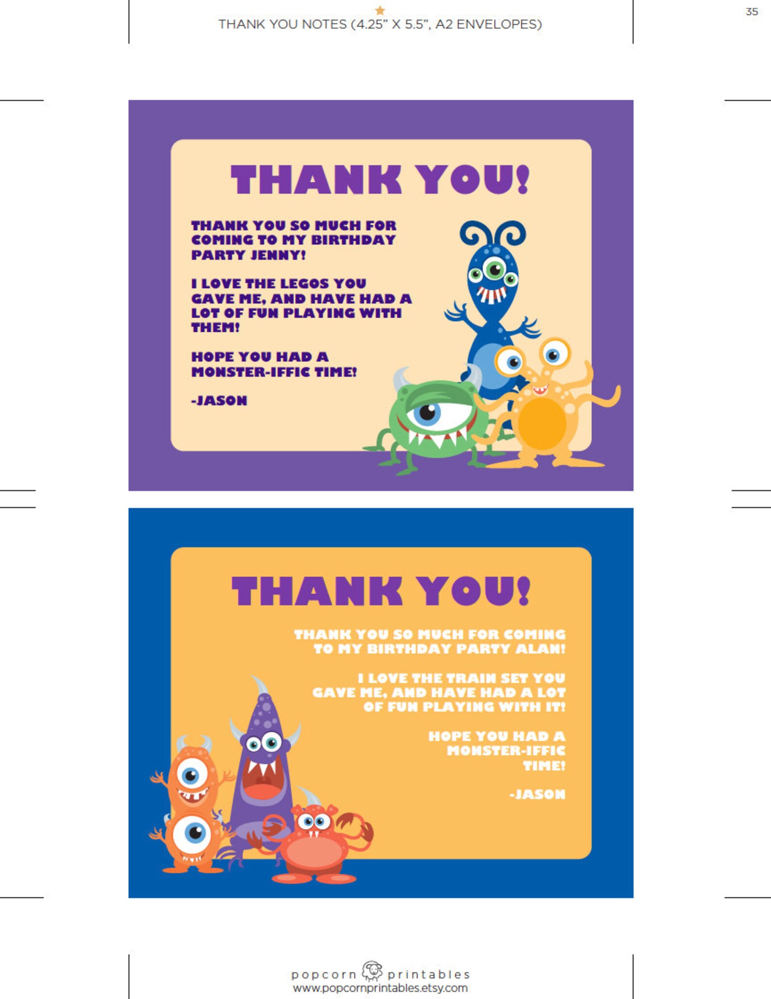 Monster Printable Party Package Birthday Collection Fully - Etsy