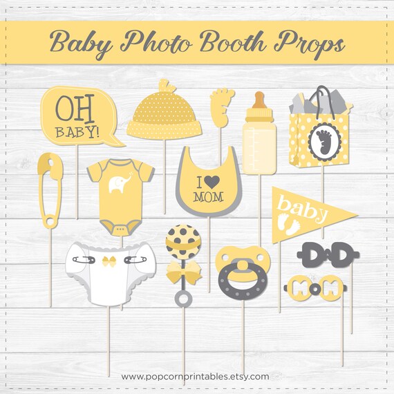 Gender Neutral Surprise Baby Photo Booth Props Baby Shower Etsy
