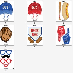 Baseball Photo Booth Props- DIY Instant Download- Adobe Reader- Boy or ...