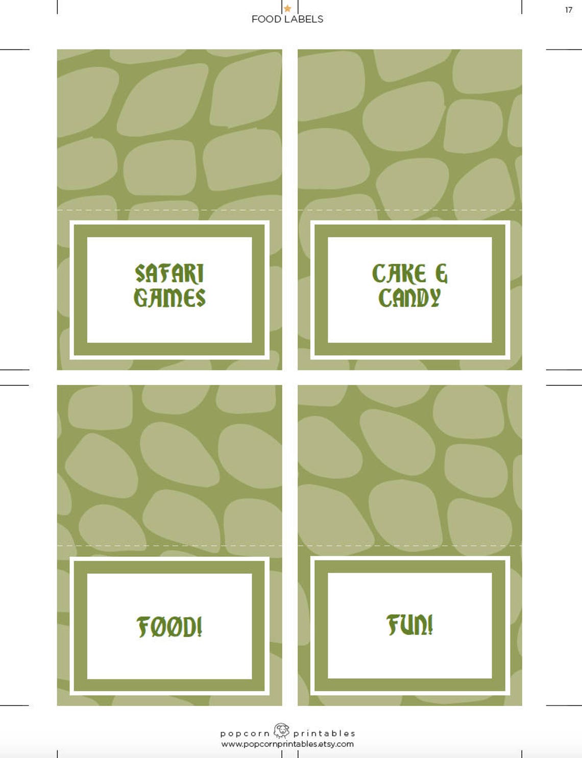Safari Printable Party Package Birthday Collection Fully | Etsy