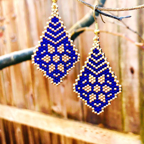 Brick Stitch Earrings Patterns, Brick Stitch Pattern, Instant Download PDF, Digital file pdf, Brick Stitch PDF Pattern, Seed beads earrings