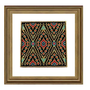 Peyote Stitch and Brick Stitch Beaded Coaster/Tile Pattern, Beaded Peyote Stitched Coaster Digital Pattern, Coaster, Beaded Tile