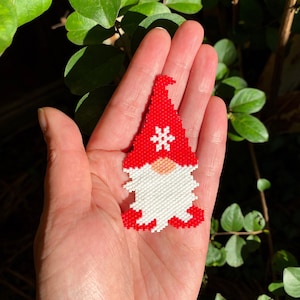 Peyote Stitch or Brick Stitch Gnome Patterns, Digital Download, PDF Beaded Pattern, Beaded Pattern, Peyote Stitch, Brick Stitch