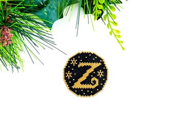 Peyote Stitch or Brick Stitch Pattern Letter Z Digital Download