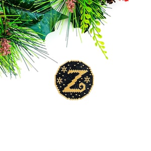 Ponto Peiote ou Padrão de Ponto de Tijolo Letra Z, Download Digital, Padrão PDF, Padrão Frisado, Miçangas Peiote, Padrões de Tecelagem de Contas