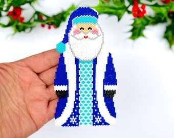 Peyote Stitch or Brick Stitch Santa Claus Pattern, Christmas Santa, PDF Beaded Pattern, Beaded Pattern, Peyote Stitch, Brick Stitch, Santa