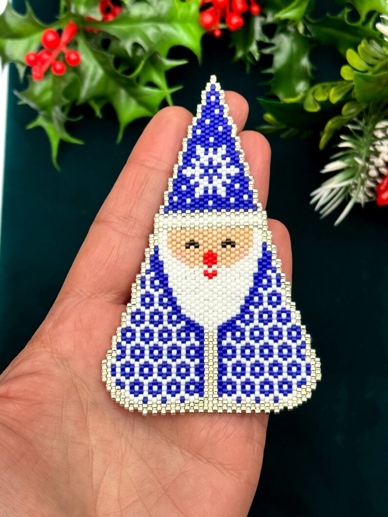 Peyote Stitch and Brick Stitch Santa Claus Pattern Christmas - Etsy