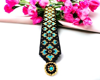 Peyote Bracelet Pattern Beading PATTERN Peyote Stitch Beaded Bracelet Beadwork Pattern Miyuki Delica Size 11 patterns seed bead bracelet