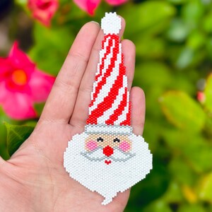 Peyote Stitch and Brick Stitch Santa Claus Pattern Christmas - Etsy