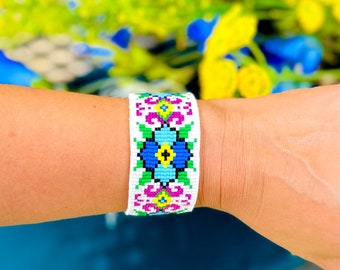 Loom Bracelet Pattern, Miyuki Seed Beads Chart (PDF Pattern)