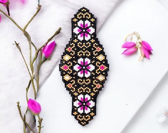 Peyote Bracelet Pattern Beading PATTERN Peyote Stitch Beaded Bracelet Beadwork Pattern Miyuki Delica Size 11 patterns seed bead bracelet