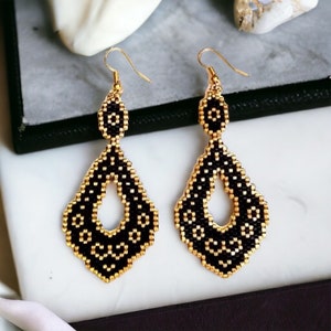 Peyote and Brick Stitch Earrings Patterns, Brick Stitch Pattern, Peyote Stitch, Seed Beads Earrings Pattern, Beaded Earrings, Miyuki Delica