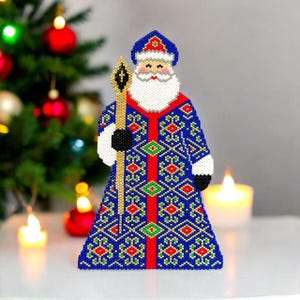 Peyote Stitch or Brick Stitch Santa Claus Pattern, Christmas Santa, PDF Beaded Pattern, Beaded Pattern, Peyote Stitch, Brick Stitch, Santa