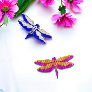 Brick Stitch Dragonfly Pattern,Brick Stitch Pattern,Instant Download PDF,Digital file pdf,Brick Stitch PDF Pattern,Beaded Dragonfly,Pattern