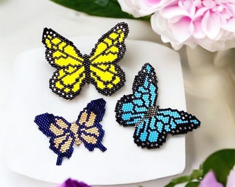 Brick Stich Schmetterling Muster - Miyuki Delica Beading (PDF Download)