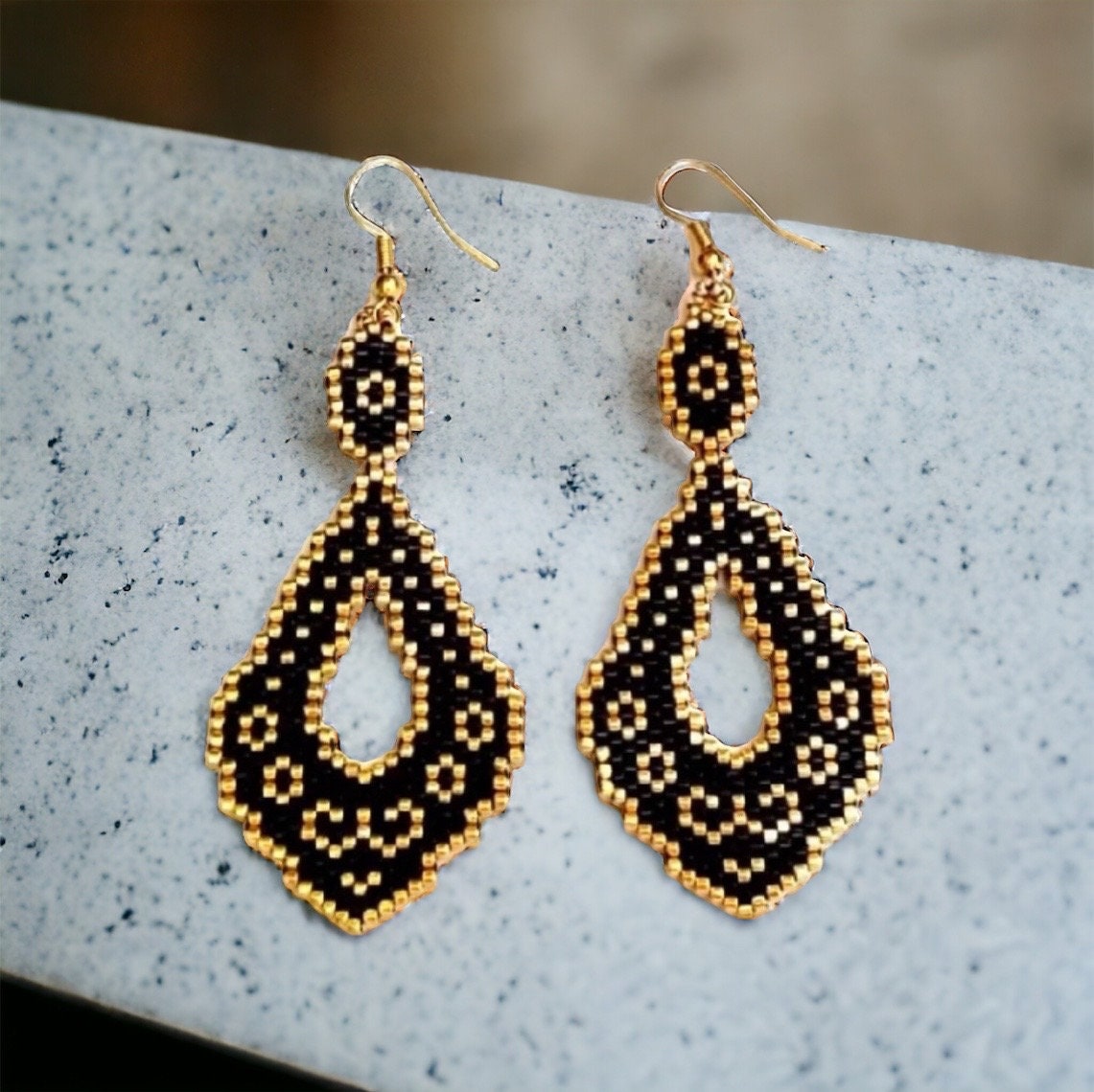 Peyote and Brick Stitch Earrings Patterns, Brick Stitch Pattern