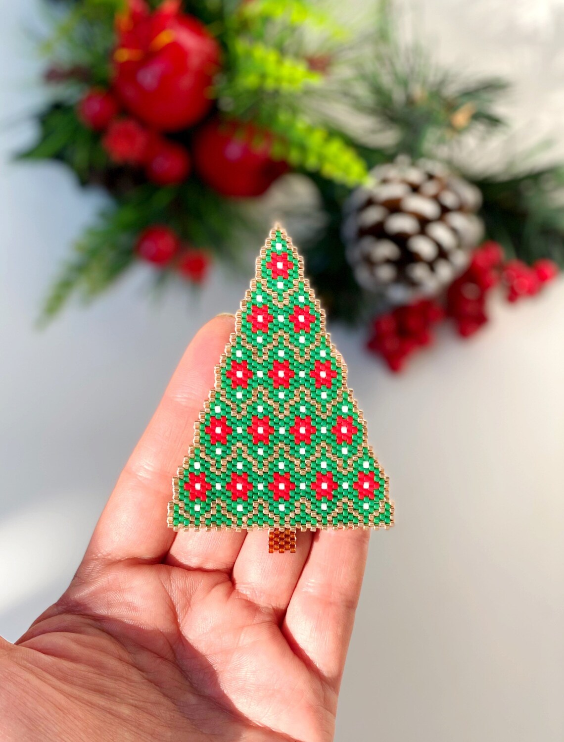 Brick and Peyote Stitch Pattern Beading Pattern Instant Etsy